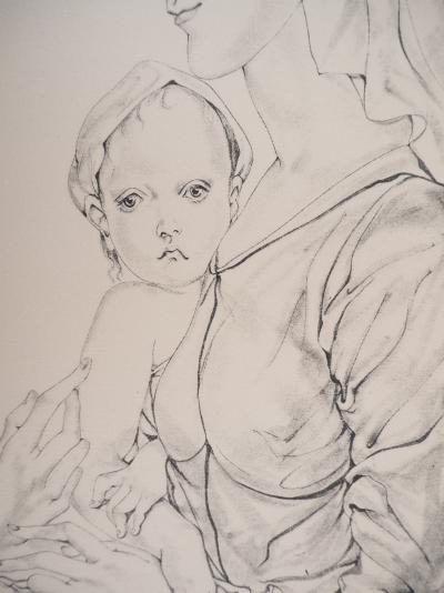 Léonard Tsuguharu FOUJITA (d’après) - Maternité, mère et enfant - Héliogravure originale signée 2
