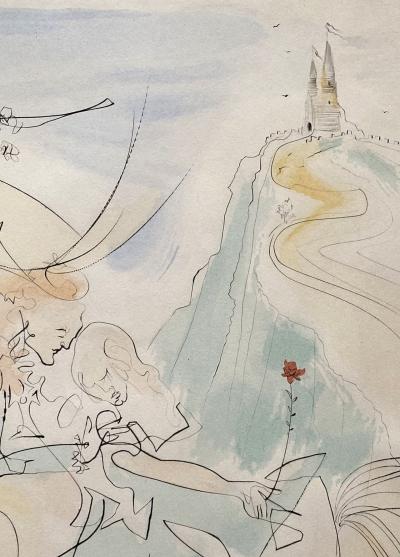 Salvador DALI - Le couple à cheval - Gravure originale signée et numérotée au crayon 2