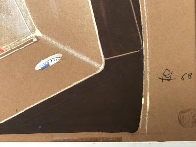 Raymond LOEWY - Projet de station orbitale pour la NASA, 1968 - Pastel 2