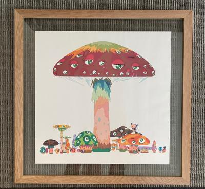 Takashi MURAKAMI -  A master mushroom with dob in the strange forest, 1999 - Impression offset 2