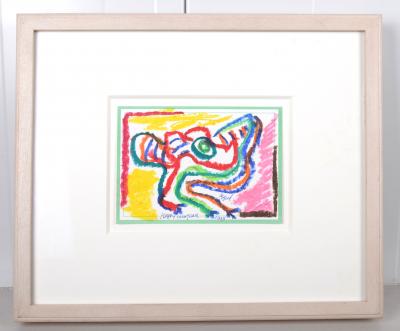Karel APPEL - Untitled (Happy New Year), 1995  - Pastel on paper 2