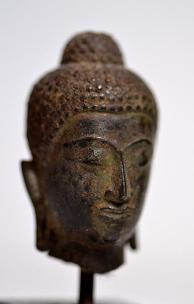Thaïlande - Tête de Bouddha en bronze, XVIe siècle 2
