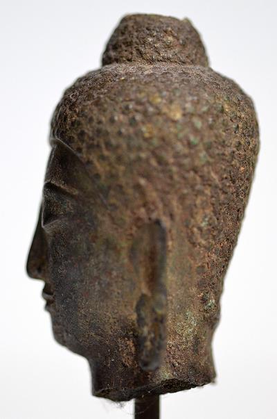 Thaïlande - Tête de Bouddha en bronze, XVIe siècle 2