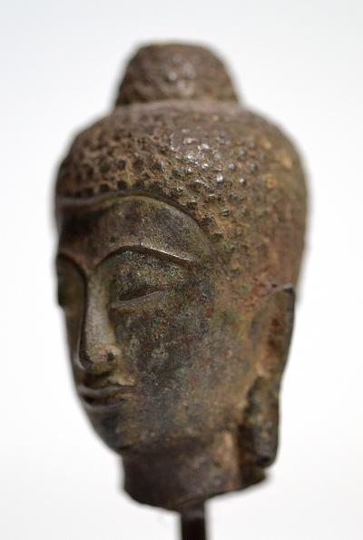 Thaïlande - Tête de Bouddha en bronze, XVIe siècle 2