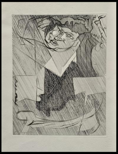 Jacques VILLON - Personnage surréaliste, 1952 - Gravure originale 2