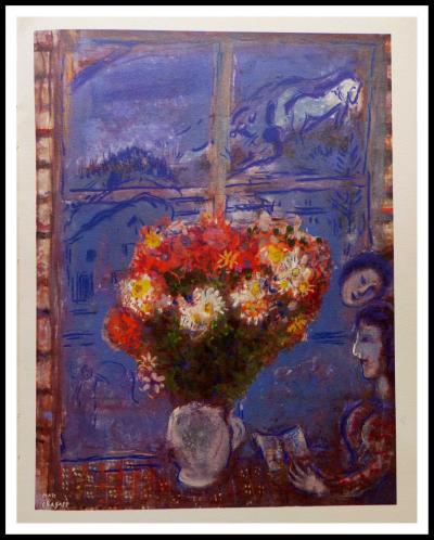 Marc CHAGALL (d’après) - Femme à la fenêtre, 1968 - lithographie 2