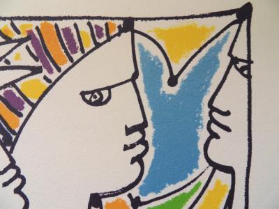 Jean COCTEAU (d’après) : Europe, la défiance, Lithographie, 1961 2