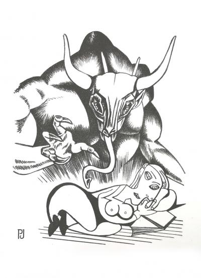 Pierre JACOB - Minotaure-Manga-A, 2021 - Lithographie signée au crayon 2