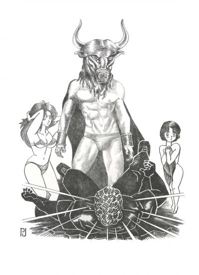 Pierre JACOB - Minotaure-Manga-C, 2021 - Lithographie signée au crayon 2