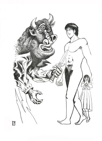 Pierre JACOB - Minotaure-Manga-D, 2021 - Lithographie signée au crayon 2