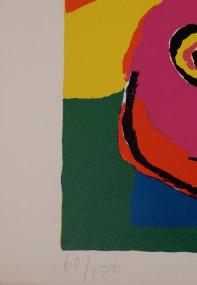 Karel APPEL - En famille, 1969  Original signed lithograph 2