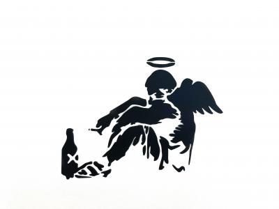 Banksy (d’après) - Fallen Angel - Pochoir 2