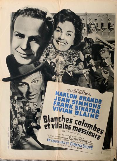 Blanches colombes et vilains messieurs de Joseph Mankiewicz, 1955 - Affiche de cinéma 2