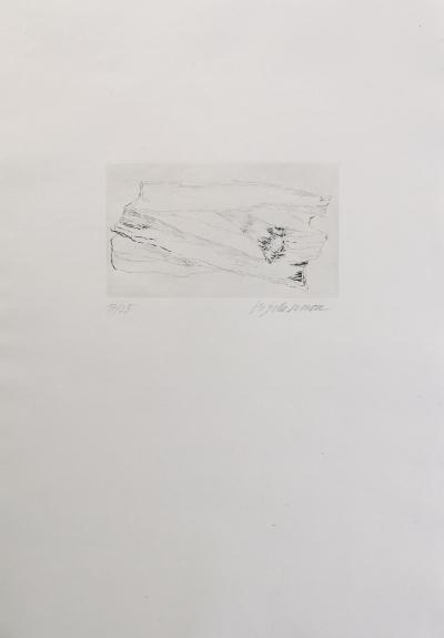Brigitte SIMON - Le livre des livres, 1972 - Pointe-sèche originale signée au crayon 2