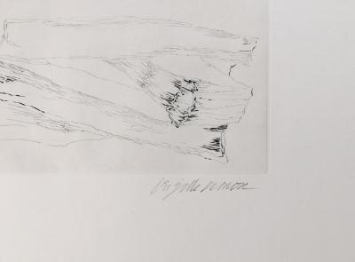 Brigitte SIMON - Le livre des livres, 1972 - Pointe-sèche originale signée au crayon 2