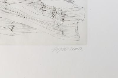 Brigitte SIMON - Le livre des livres, 1972 - Pointe-sèche originale signée au crayon 2