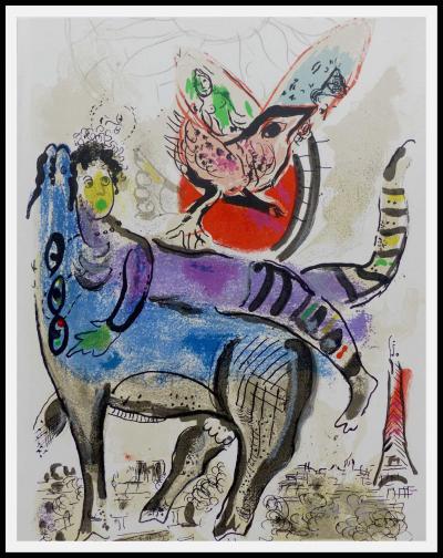 Marc CHAGALL - La vache bleue, 1972 - lithographie originale 2