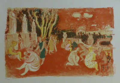 Maurice SAVIN - Les Jardins du Luxembourg, vers 1962 - Lithographie originale signée 2