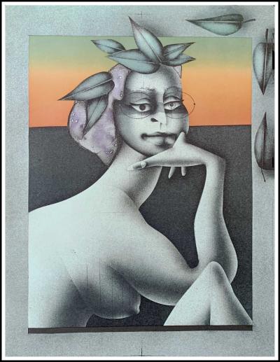 Paul WUNDERLICH - Portrait , 1977 - lithographie originale 2