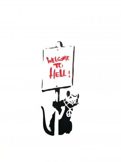 Banksy (dopo) - Welcome to Hell - Stencil 2