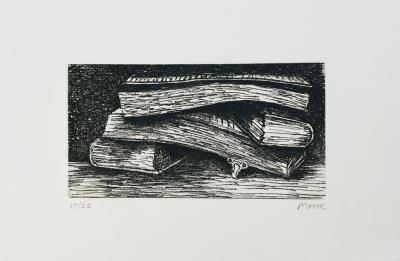 Henry MOORE - Le livre des livres, 1971 - Pointe-sèche originale signée au crayon 2