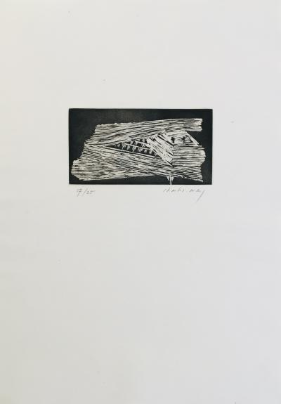 Charles MARCQ - Le livre des livres, 1972 - Aquatinte originale signée au crayon 2