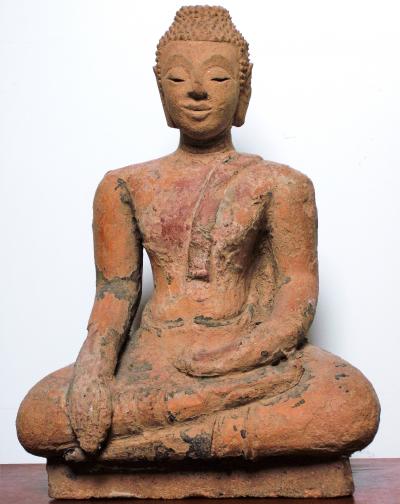 Thaïlande - Bouddha en terre cuite, XVI/XVIIe siècle