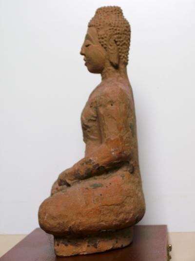 Thaïlande - Bouddha en terre cuite, XVI/XVIIe siècle 2