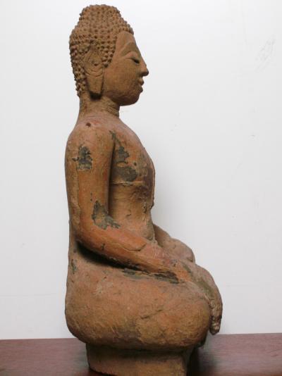 Thaïlande - Bouddha en terre cuite, XVI/XVIIe siècle 2