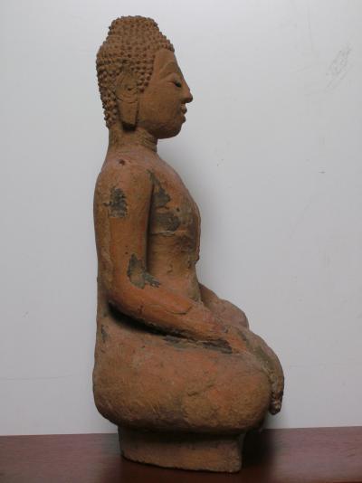 Thaïlande - Bouddha en terre cuite, XVI/XVIIe siècle 2