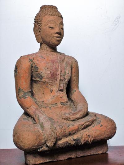 Thaïlande - Bouddha en terre cuite, XVI/XVIIe siècle 2