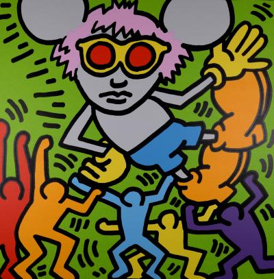 Keith HARING - Andy Mouse, 1986 - Sérigraphie en couleurs 2