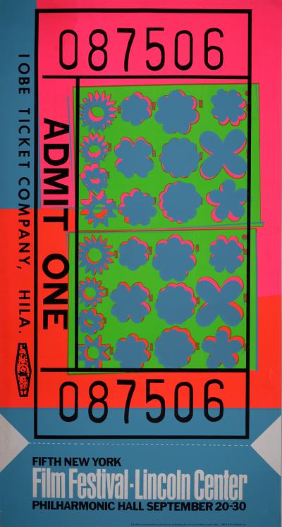 Andy WARHOL - Lincoln Center Ticket ,1967 - Silkscreen poster 2
