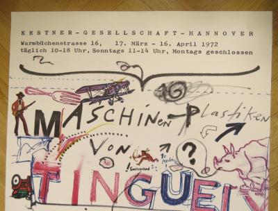 Jean TINGUELY - Maschinen - Plastiken, 1972 - Affiche originale signée et dédicacée 2