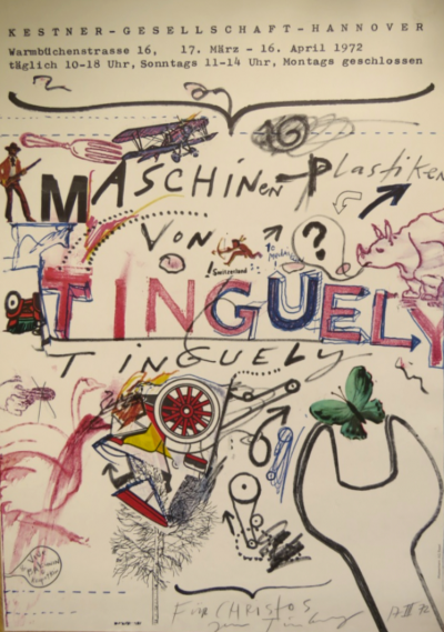 Jean TINGUELY - Maschinen - Plastiken, 1972 - Affiche originale signée et dédicacée 2