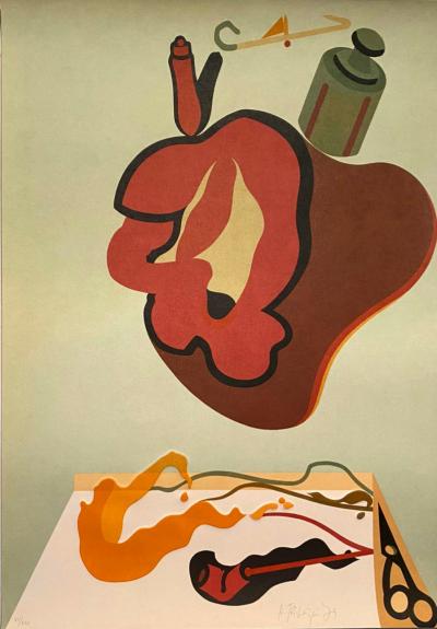 Hervé TELEMAQUE - Le cercle, 1974 - Lithographie signée au crayon 2