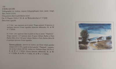 Maurice de Vlaminck  - Arbre vert (1924)  - Lithographie originale signée au crayon 2