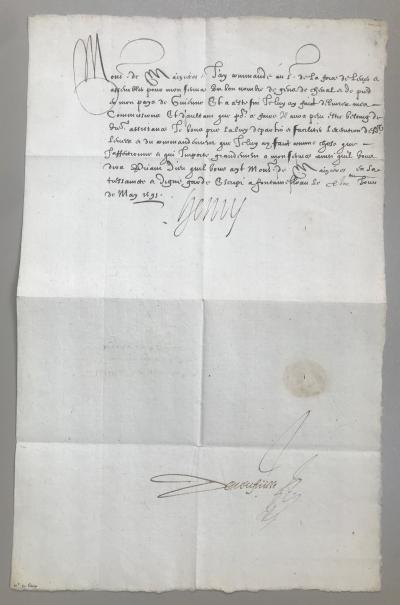 Henri IV - Lettre signée de 1593 2