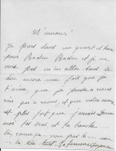 Edith PIAF - à Yves Montand - Lettre autographe signée 2