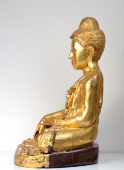 Birmanie - Grand Bouddha Mandalay assis, première moitié du XXe siècle 2