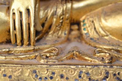 Birmanie - Grand Bouddha Mandalay assis, première moitié du XXe siècle 2