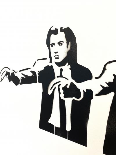 Banksy (d’après) - Pulp Fiction - Pochoir 2