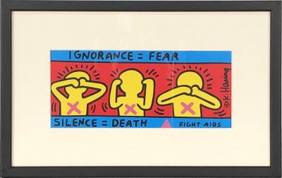 Keith HARING (d'après) - Fight Aids, 1998 - Impression offset 2