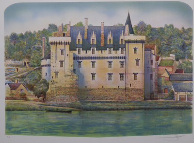 Rolf RAFFLEWSKI - Château de Montsoreau, c.1980 - Lithographie originale signée 2