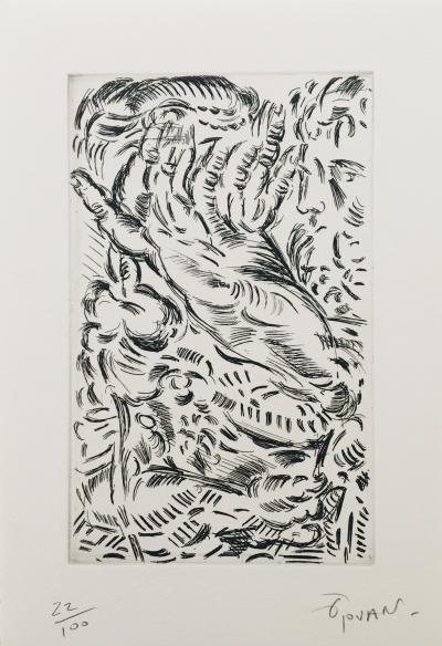 François ROUAN - La figure du rond, 1992 - Eau-forte originale signée au crayon 2