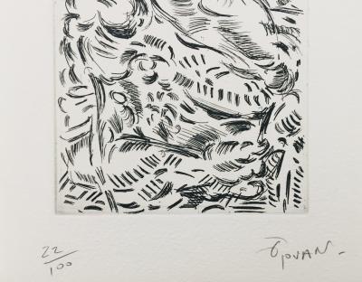 François ROUAN - La figure du rond, 1992 - Eau-forte originale signée au crayon 2