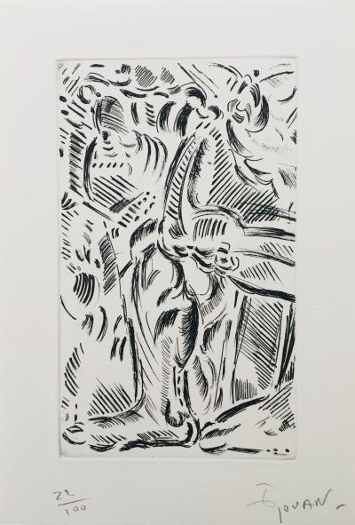 François ROUAN - La figure du rond, 1992 - Eau-forte originale signée au crayon 2