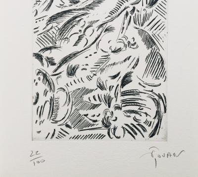 François ROUAN - La figure du rond, 1992 - Eau-forte originale signée au crayon 2