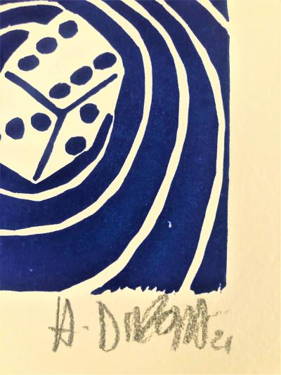 Hervé Di ROSA - Le bateau : un coup de dés, 2021 - Bois gravé original signé au crayon 2