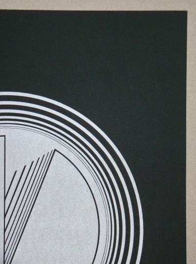Friedrich GEILER - Composition concrète, 1974 - Linogravure originale signée, datée et numérotée 2